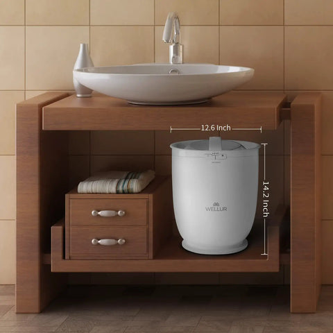 Large Towel Warmer Bucket For Two Oversized Towels And More With Built In Timer 15 30 45 Or 60 Minutes Heats Towels From Inside And Out Making Home Spa Sessions Cozy No Fuss For Robes Blankets And More Easy On Off By Holding The Power Button