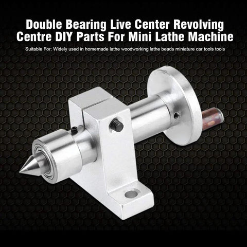 Heavy Duty Mini Lathe Live Center With Dual Precision Bearings Delivers Super Smooth Spin And Zero Shake For Fast Diy Auto Shop Fixes And Rock Solid Metal Machining Works, silver metal construction with dual bearings.