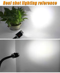 Heavy Duty Magnetic Work Light With 23 Inch Flexible Gooseneck Ultra Strong 12T Magnet Base LED illuminating a wall and plant