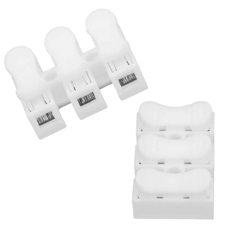 Pro Grade Heavy Duty Quick Connector Cable Clamp Terminal Block With Spring Steel Contacts, Flame Retardant Engineering Plastic Housing.