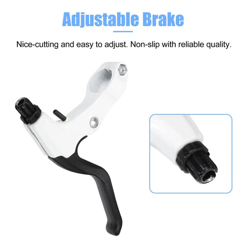 Universal 22mm Aluminum Alloy Bicycle Brake Lever Set For Road And Mountain Bikes White Dope Lightweight Corrosion Resistant Detail