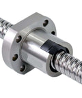Heavy Duty C5 SFA2010 Ball Screw Kit With Machined Ends Includes Precision Nut Housing End Support And RM2010 Coupler For DIY Custom Builds And CNC Projects, close-up