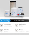 All-In-One Kubota RTV900 Maintenance Filter Kit Pro-Grade Hydraulic Engine And Fuel Filters P822686 P502067 P550227 P550711