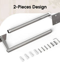 Brushed Nickel 5 Piece Bath Accessory Set With 18 Inch Towel Bar And 12 Inch Hand Towel Bar Wall Mounted SUS304 Stainless Steel Modern Durable Bathroom Hardware No Fuss Install with screws and tools