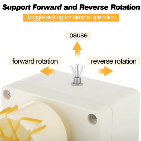Close-up of forward and reverse rotation toggle on 2 Pack Plug In Fishing Rod Repair Machines For Wrapping And Winding Poles