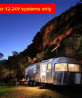 12V LED Bulb 6W 600Lm E26 E27 Base 12 To 24V AC DC Ready 4 Pack illuminating RV camper at night