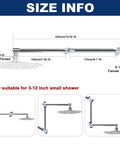Adjustable Shower Arm Extension 16 Inch Chrome For Ultimate Shower Upgrade With Universal Connection Fits Any Shower Head