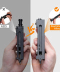 Side view of Handy Multi Function Scribing Tool for Woodworking and Metalworking Adjustable Aluminum Alloy Scribe comparison with ABS model