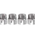 WALFRONT 4 Piece Pipe Threading Kit With Hex Shank High Hardness Alloy Steel Cutter and Threader for PVC PPR Pipes, close-up of threading cutters.