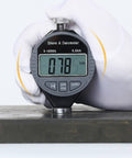 Pro Grade Digital Durometer And Shore A Hardness Tester Designed For Fast Bench Reads With A Sharp High Contrast Display serving 78 HA measurement on rubber.