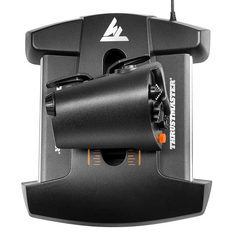 TWCS Throttle For Flight Sim PC USB Controller With Low Profile Design For Precise Smooth Aircraft Control And Immersive Virtual Cockpit Experience Today Pro Grade Gear, black USB throttle shown front view