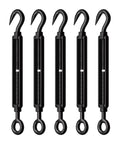 M5 Hook And Eye Turnbuckle Set Of 5 304 Stainless Steel Heavy Duty Wire Rope Tensioners For Cable Railing And Shade Sail Installations