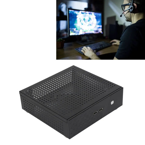 Compact Mini ITX HTPC Case Aluminum Alloy DIY Desktop Chassis With Slick Heat Dissipation For Home Theater PC Builds