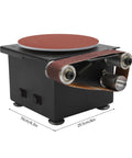 Super Compact 3 In 1 Electric Belt And Disc Sander, Adjustable Speed Bench Grinder with 6 inch disc and 1.2x15 inch belt.