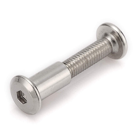 20 Pieces M6 Furniture Joint Connector Bolts And Cap Nut Kit For Cot Beds And Cribs With Hex Drive Socket Cap Screws 30mm Length