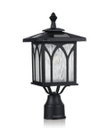 Solar Post Light Outdoor Cast Aluminum LED Lamp Fixture For Garden Gate Yard Pole Pillar Driveway Pathway Deck