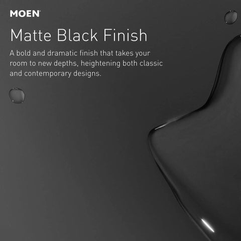 Ronan Matte Black Two-Handle 4-Inch Centerset Modern Bathroom Faucet With Push-Down Drain matte black finish detail
