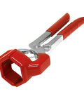 Heavy Duty Chrome Aluminum Lug Nut Cover Puller For One And A Half Inch And 33mm Across Flat Lug Nut Covers With Red Vinyl Grips