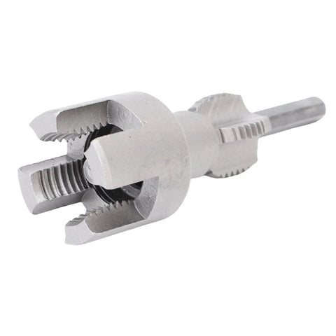 Double Function Pipe Threader Tool For Internal And External Threads One Half Inch And Three Quarter Inch Dies Alloy Steel Build Home Repair Threading Kit No Tool Swapping Built Tough For PVC PPR And More, alloy steel threader head