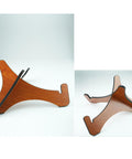 Built Like A Tank Wood Handpan Stand, Compact Display Rack For Steel Tongue Drums, Portable Holder from multiple angles.