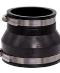 PVC Flexible Reducer Pipe Coupling 4 Inch To 3 Inch For Cast Iron And Plastic Plumbing Leak Proof And Chemical Resistant Elastomeric PVC Flexible Hassle Free Universal Fit 50 Year Service Life Sewer Gas Resistant 2 Pack, black