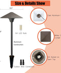 Low Voltage Pathway Lights Kit For Outdoor Spaces Cast Aluminum Landscape Fixture With Replaceable G4 LED Bulbs Black Finish 2 Pack