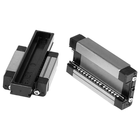 MGN15 Linear Rail 400mm 15.75 Inch Dual Rail Kit with two 15mm black steel carriages for 3D printers and CNC machines smooth motion