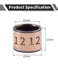4 Pcs Sleeve Bearings 12mm Bore 15mm OD 12mm Length Oilless Bronze Sintered Bushing with measurements