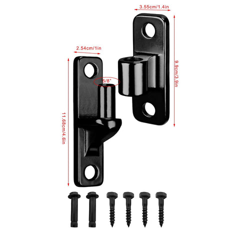 4 Pack Outdoor Gate Hinges Stainless Steel Heavy Duty For Farm Garden Wood Gates Easy Install DIY Friendly With Screws Included Weather