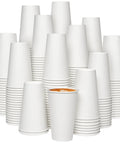 Disposable Paper Cups 16 Oz 1000 Pack Leakproof Thickened Walls Sturdy For Hot Beverages Water Grab And Go Party Office Home Travel White