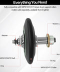 Top Shelf Dryer Drum Support Roller Shaft Replacement Kit Wpw10359269 Wpw10359270 Left Right Pair for smooth spinning performance with detailed components.