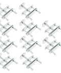 10 Pack Adjustable Screw Water Stopper Clamp For Lab Tubing Control Clips And Brackets, silver flatjaw design