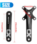 Beefy 170 Mm Mountain Bike Crank Set for Single Speed Rides with 34T Chainring Replacement, black alloy with size details.