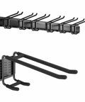 9 Piece Garage Slatwall Hook Kit With 6 Double Utility Hooks And 3 Mounting Plates, Extra Heavy Duty Tool Hanger For Slat Walls
