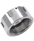 Heavy Duty ER32UM Collet Clamping Nut For M40x1.5 Thread CNC Lathe Tool Holder displayed at an angled view showing threading and finish.