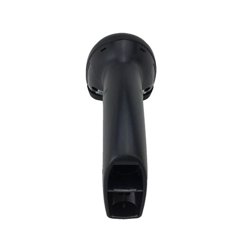 Bottom view of QD2590 Handheld Corded Barcode Scanner Kit for 1D, 2D, and Postal Codes, IP52 black finish, USB cable not attached.