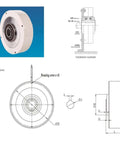Compact Magnetic Powder Brake Hollow Shaft 24V DC With 3 6 12 25 50 100 Nm Torque Options And 4A 24VDC Manual Tension Controller Kit for textile machines