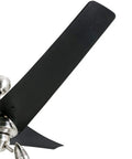 Close-up of 56 Inch Modern Ceiling Fan With LED Light And Pull Chain, Dual Mounting, Reversible Motor, High Performance Blades For Big Rooms Over 400 Sq Ft, Contemporary Indoor Ceiling Fan In Brushed Nickel Finish blade