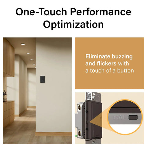 Radiant 150-Watt Dimmer Light Switch for Dimmable LEDs, No-Fuss Flicker-Free Performance, Single-Pole and 3-Way Compatibility, 120V, RHL153PDB, Dark Bronze wall switch in hallway