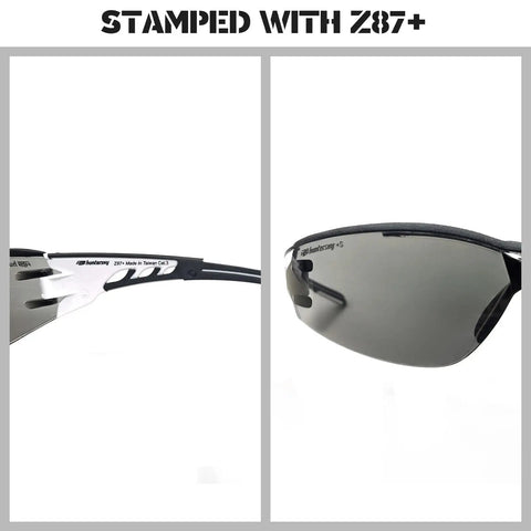 Ultra Flexible Anti Fog Wraparound Safety Glasses, 2 Pack With Clear And Smoke Lenses, Soft Touch Comfort Side and Lens View