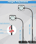 5X Real Glass Floor Magnifier With Light And Stand, height adjustable gooseneck, 4.7 inch lens for close-up detailed inspection