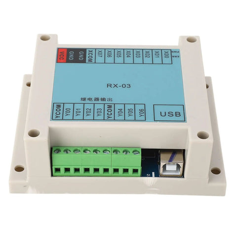 Programmable Logic Controller 8 Input 7 Output Industrial Control Board 12 To 24V with USB port and wiring terminals
