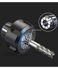 Spring collet set for precision CNC work, ER11 to ER32 size, made of high strength alloy steel for secure clamping.