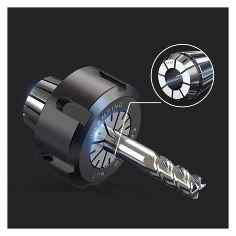 Spring collet set for precision CNC work, ER11 to ER32 size, made of high strength alloy steel for secure clamping.