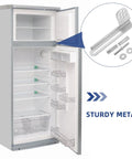 Three Pack Y-223 Refrigerator Door Hinge Kit In Galvanized Steel Silver, Universal Chest Freezer Hinge Set For Smooth Door Operation, Durable Construction, Precise Fit, Easy Retrofits, Long Lasting Stability installed on refrigerator door