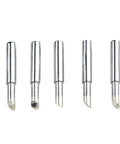 Five Piece 900 Mt Series Copper Soldering Tips Thick Transfer Welding Station Replacement For Heat Iron Plus Power Supply Pure Metal Efficiency, set of 5 tips