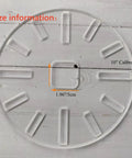 10 Inch Caliber Clock Router Template Guide Rock Solid Acrylic Jig for Heavy Duty Woodworking, showing clear markings and dimensions.