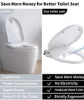 Elongated Bidet Toilet Seat With Hot And Cold Water Non Electric Self Cleaning Dual Nozzles Slow Close Lid in use