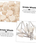 120 Count Pro Grade Wool Felt Polishing Wheels Set With Shank Handle For Rotary Tools Buffing Pads Kit For Metal Plastic Jewelry