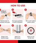 Step-by-step instructions for using Regular Epoxy Compound 1 x 25g Waterproof Bonding For Metal Glass Concrete Ceramic